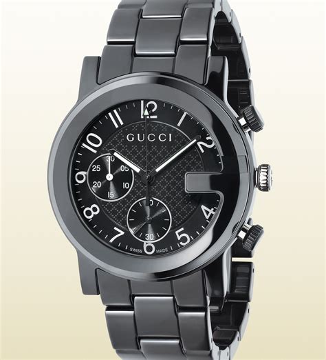 gucci watch g face|gucci g chrono watch black.